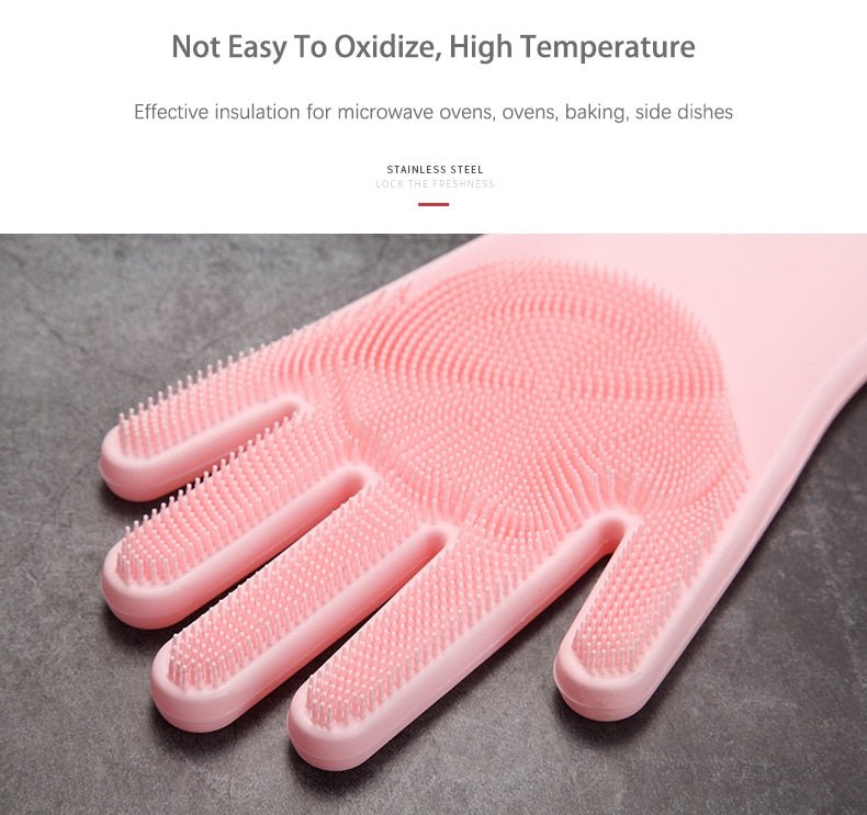 2PCS Multifunction Silicone Dishwashing Cleaning Gloves image 11