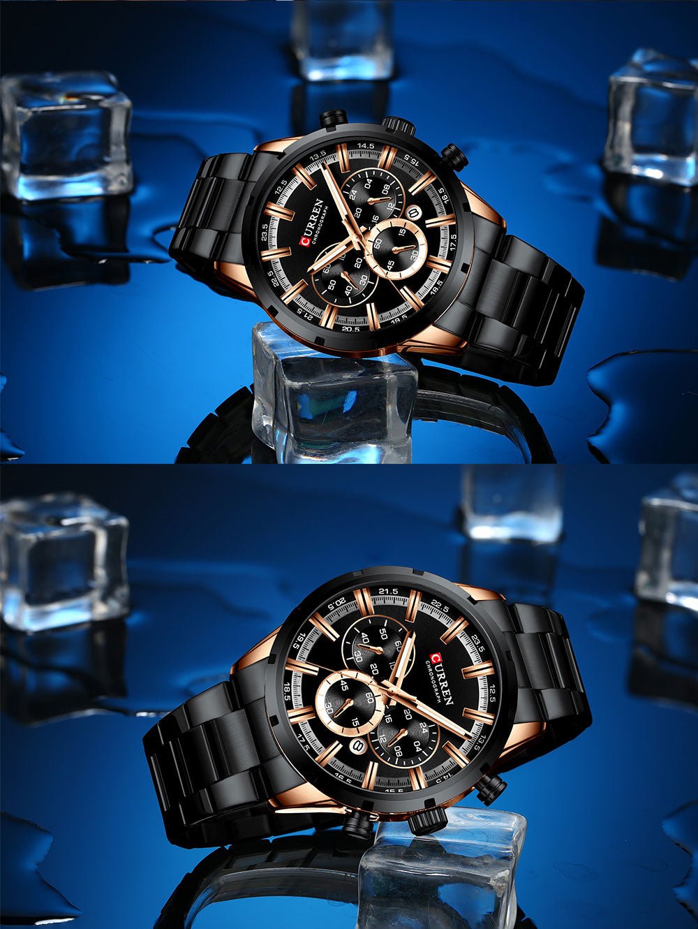 Mens Classy Watch Blue Dial Stainless Steel Band Date Mens Business Male Watches Waterproof Luxuries Men Wrist Watches for Men image 18
