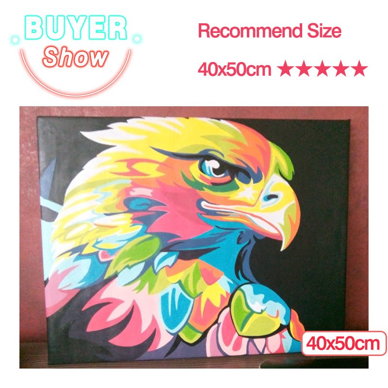 Oil Painting By Numbers Canvas Pictures Set Animals 50x40cm image 12