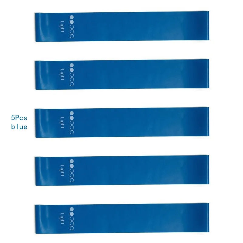 Yoga and Exercise Resistance Bands Set ‚Äì 5 Durable Bands for Strength, Flexibility, and Fitness Training - 5pcs blue 1 image