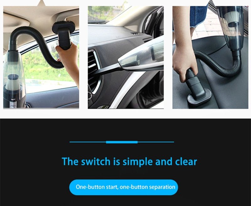 4800pa Strong Power Car Vacuum Cleaner with Handbag | Handheld Cordless Portable Powerful Cyclone Suction Rechargeable Vacuum Cleaner image 16