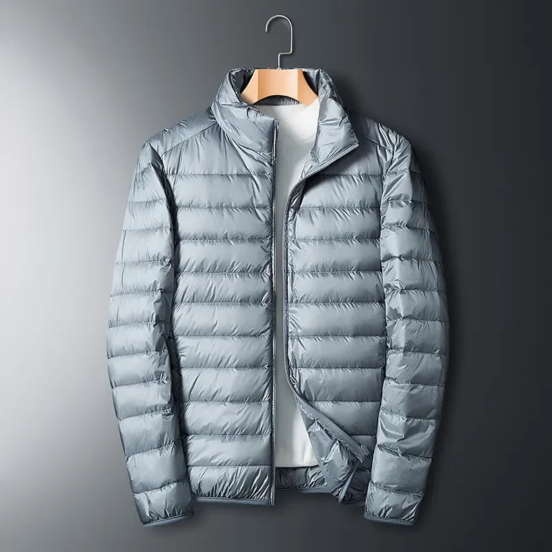 Ultra-Light Waterproof White Duck Down Jacket for Men | Casual & Portable Outdoor Winter Coat image 17