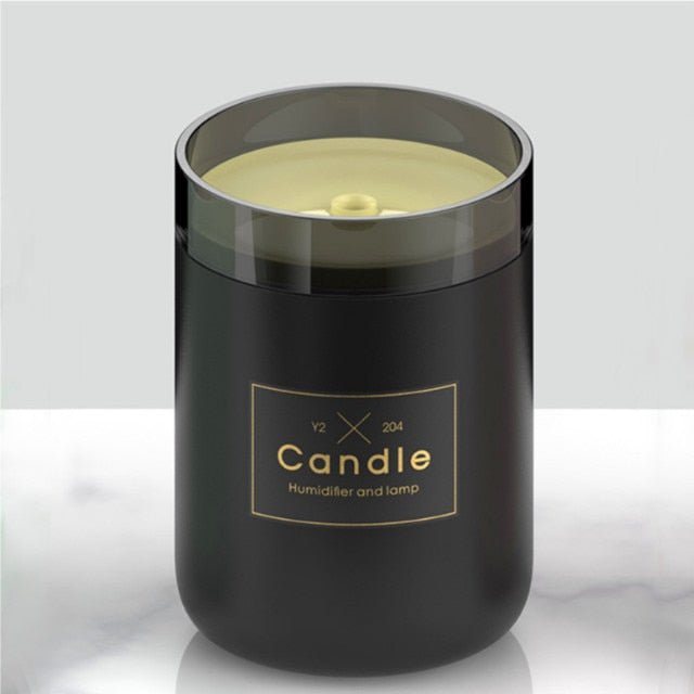 280ML Ultrasonic Air Humidifier With Candle Romantic Soft Light image