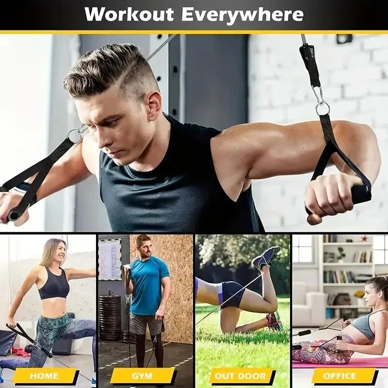 11pcs TPE Elastic Resistance Fitness Band Pull Set image 5