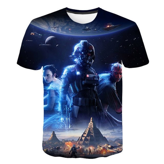 New Novelty 3D Printed Kids Compression Tee-shirt image