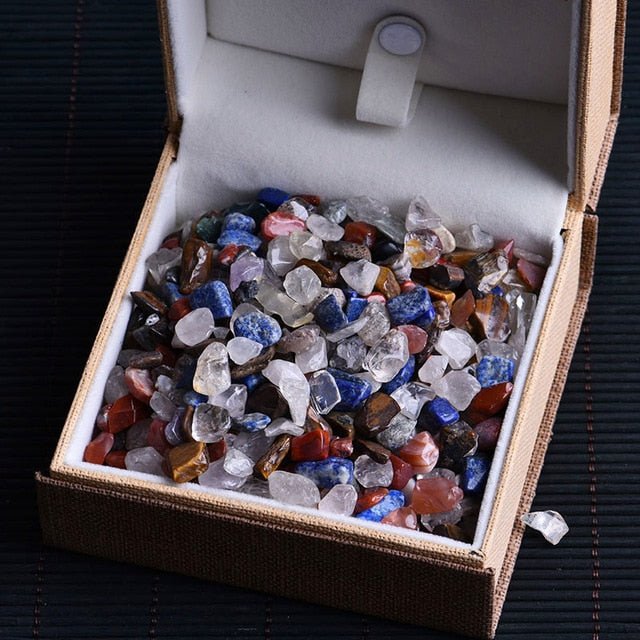 50g Natural Quartz Stones | Crystal mini rock mineral Specimen | Aquarium Stone Home decoration Craft - Colorful image