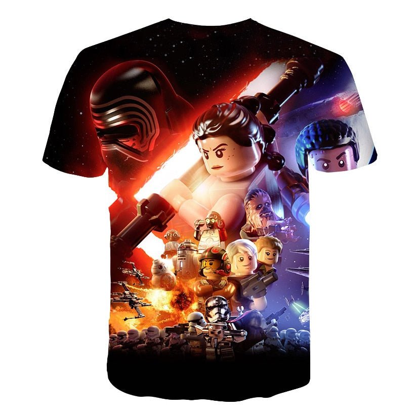 New Novelty 3D Printed Kids Compression Tee-shirt image 34