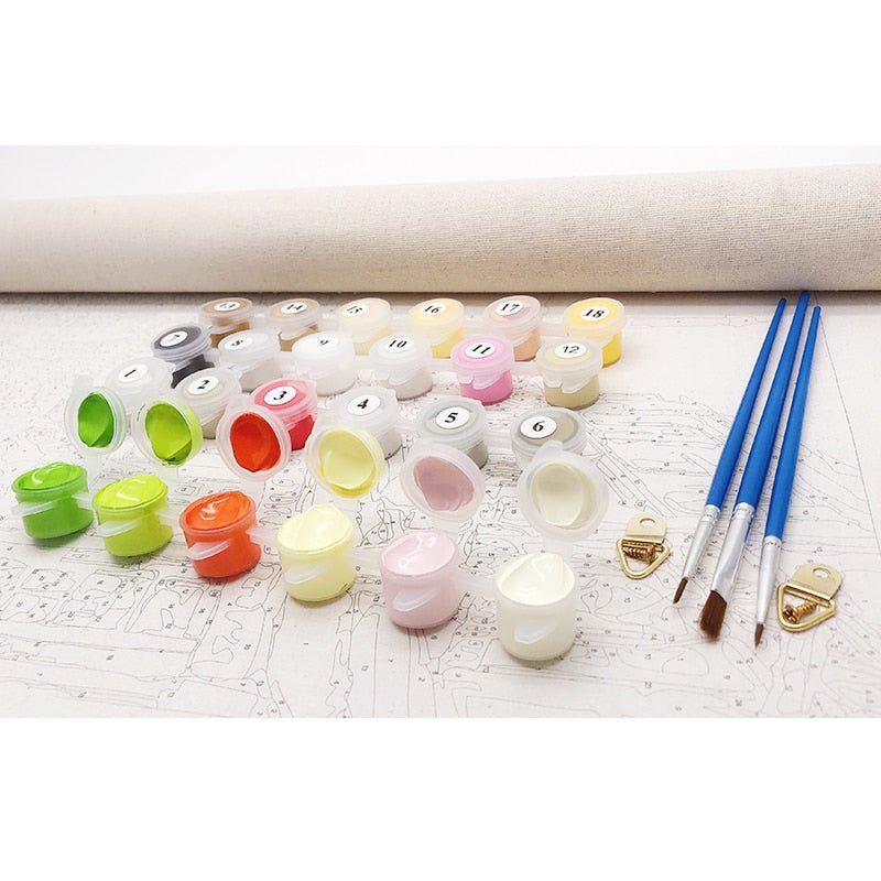 DIY Personalised Custom Oil Paint By Numbers Photo Drawing Canvas image 12