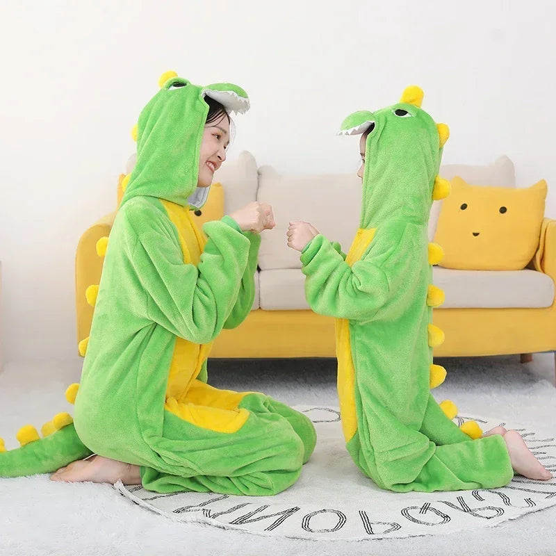 Unisex Animal Onesies for Adults | Unicorn, Lion, Panda, Cat Kigurumi Pajamas & Winter Sleepwear image