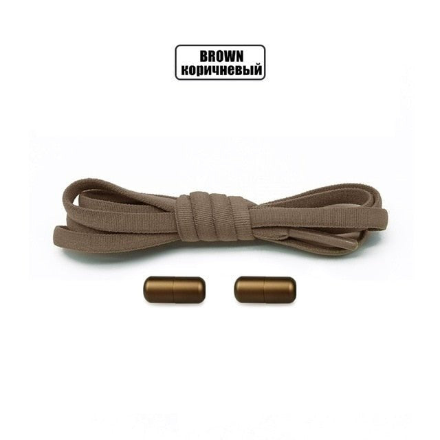 Elastic No Tie Semicircle Metal Lock Shoe Laces For Kids and Adult Sneakers and All Shoes image 38