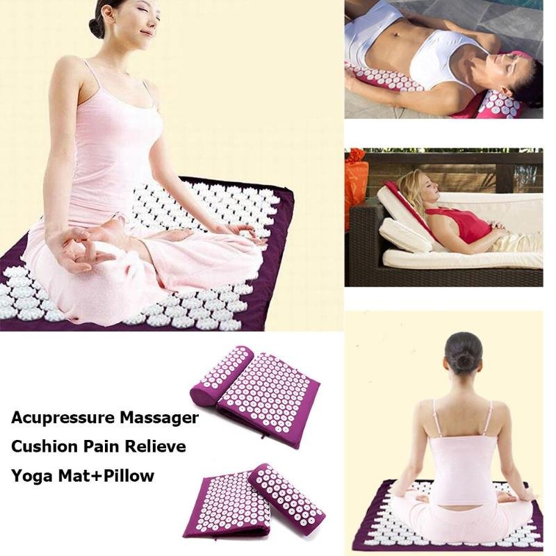 Acupressure Massage Yoga Mat with Pillow – Relaxation, Pain Relief, and Stress Reduction Set image 31