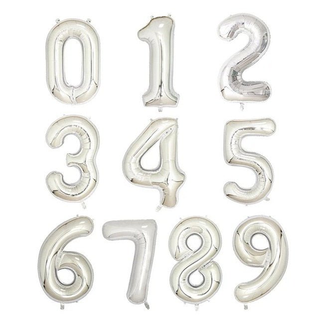 Big Foil Birthday Helium Number Party Decorations Kids Toy Figures Wedding Air Balloons image 1