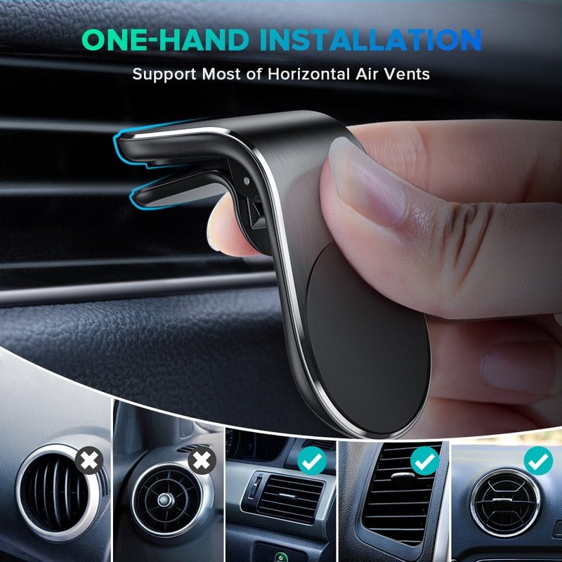 GETIHU Metal Magnetic Car Phone Holder | Mini Air Vent Magnetic Clip Mount Mobile Phone Car Stand image 6