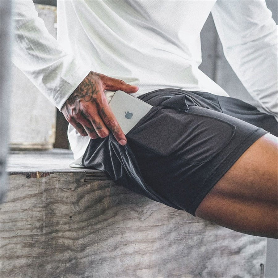 Mens 2 in 1 Running Jogging and Leisure Shorts image 48
