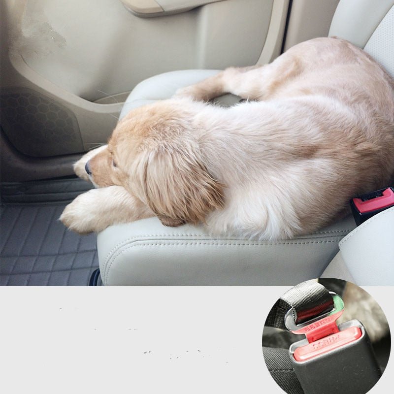 Pet Dog and Cat Car Seat Belt | Adjustable Harness Seatbelt | Lead Leash for Small Medium Dogs Travel Clip image 9