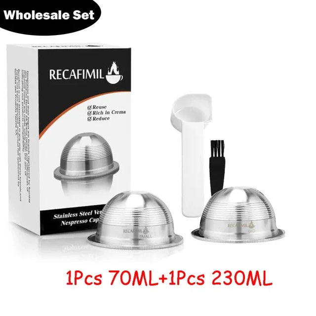 Stainless Steel Reusable Capsule for Nespresso Vertuo/vLine - Wholesale Filter Kit image