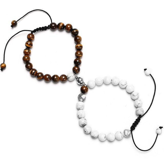 2Pcs/Set Couples Classic Natural Stone Beaded Bracelets image 10