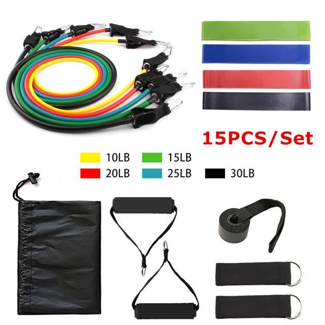 Exercise Resistance Bands Set with Door Anchor Legs Ankle Straps for Resistance Training Physical Therapy Home Workouts image 2