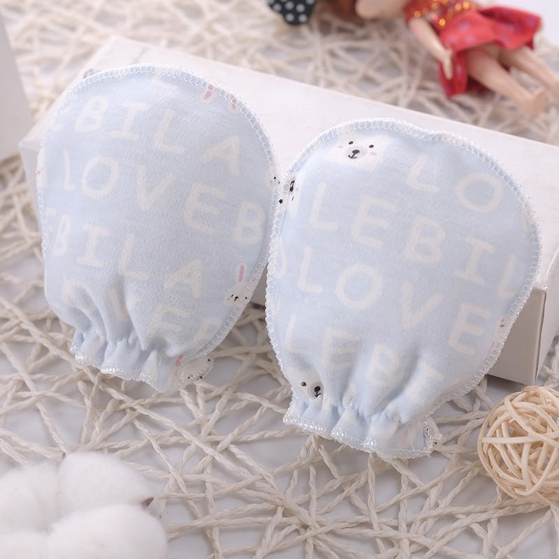 100% Cotton Baby Anti Scratching Newborn Mittens Gloves image 4