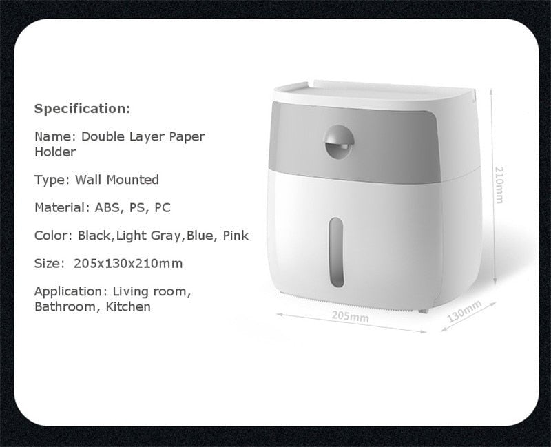 Waterproof Wall Mountable Toilet Tissue Paper Holder image 18