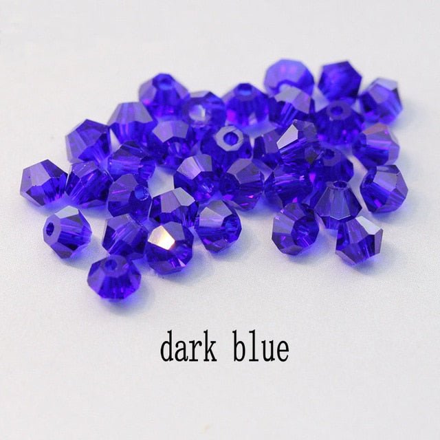 4mm Shiny Crystal Bead Set | Bicone Beads Glass Beads Loose Spacer Beads for bracelet DIY Jewelry image