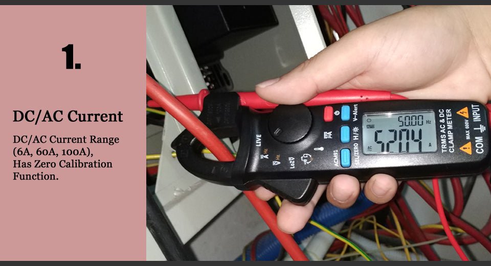 High-Precision Digital Clamp Meter – T-RMS Multimeter for DC/AC, Voltage, Temp, and More image 19