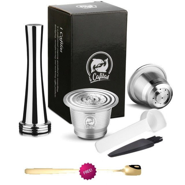 iCafilas Nespresso Reusable Refillable Capsule Pods Compatible With Nespresso Inissia capsula image 19