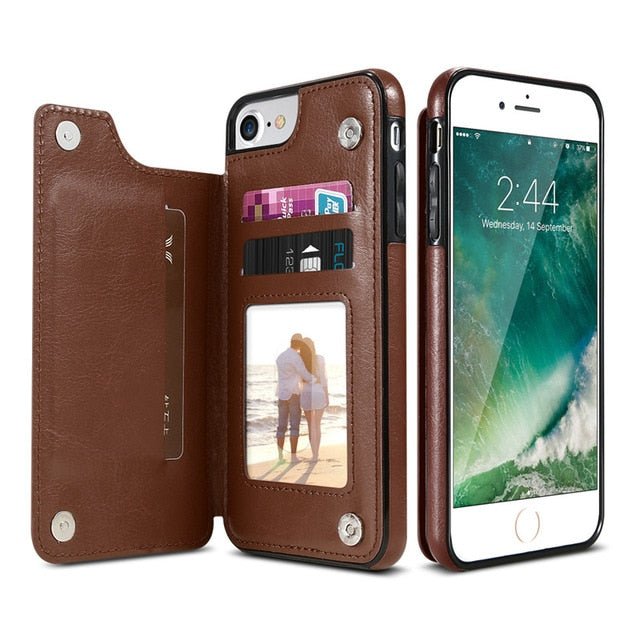 Apple iPhone Leather Phone Case with Cardholder image 6