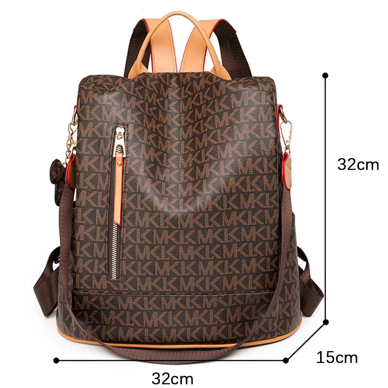Fashion Backpack For Women PVC Waterproof Shoulder Bag Pack Female Casual Anti-theft Rucksack Shopping Travel Girl School Bags image 3