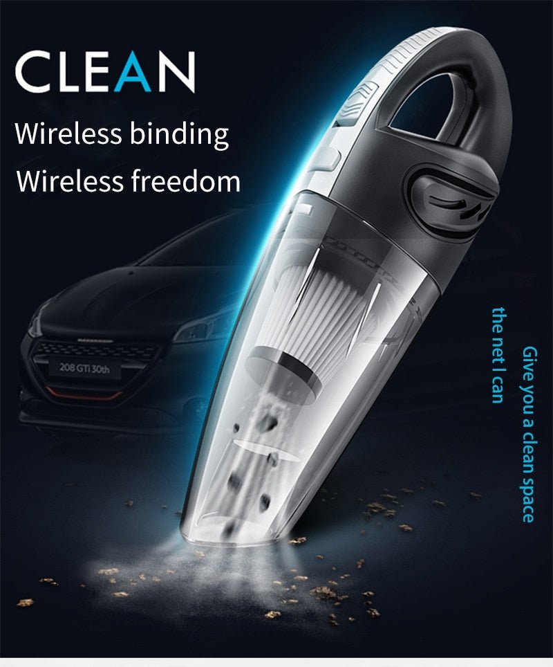 4800pa Strong Power Car Vacuum Cleaner with Handbag | Handheld Cordless Portable Powerful Cyclone Suction Rechargeable Vacuum Cleaner image 2