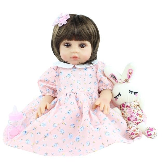 48CM Full Silicone Reborn Lifelike Super Toddler Baby Kid Toy Doll image 51