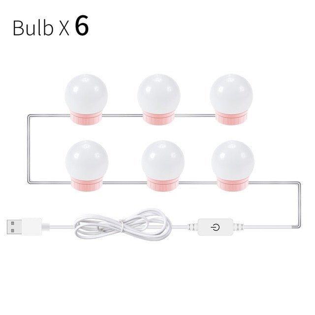 LED Makeup Mirror Light Bulb | Stepless Dimmable Wall Lamp Kit for Dressing Table image 3