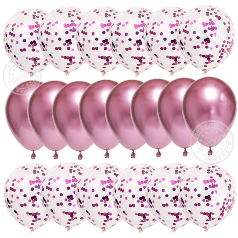 20pcs Confetti Chrome Birthday Party Decors Wedding Decoration New Year Balloon Set image 19