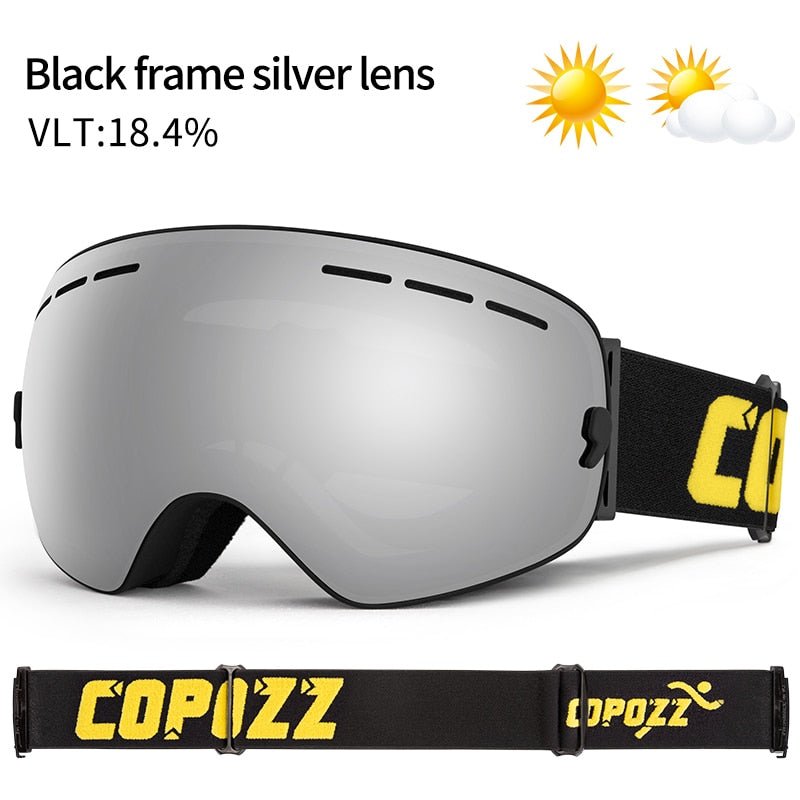 COPOZZ Anti Fog Snowboard Ski Goggles Mask image