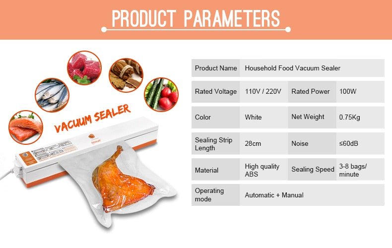 TintonLife 220V/110V Household Food Vacuum Sealer image 0