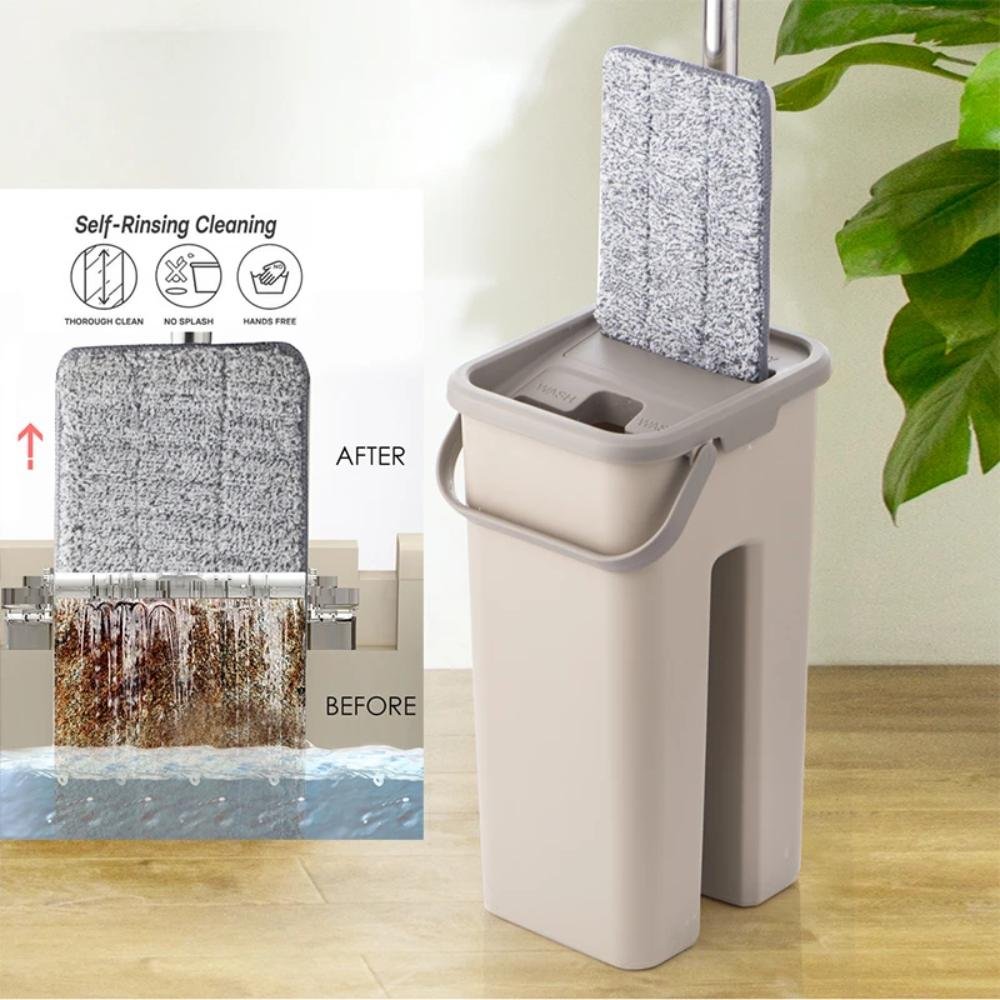 Hands-free Flat Squeeze Mop and Bucket Wringer image 4