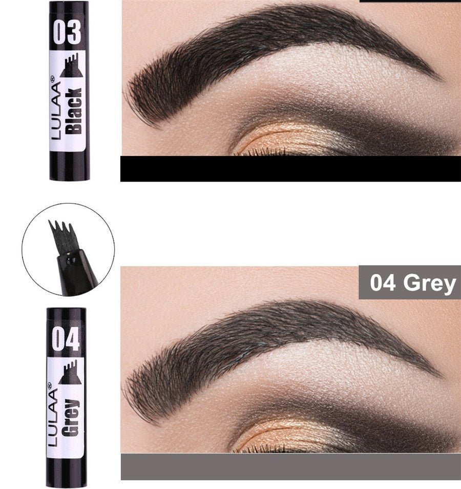 5 Colors Waterproof Eyebrow Tattoo Pencil Cosmetic | Long Lasting Natural Dark Brown Liquid Eye Brow Pencil image 2