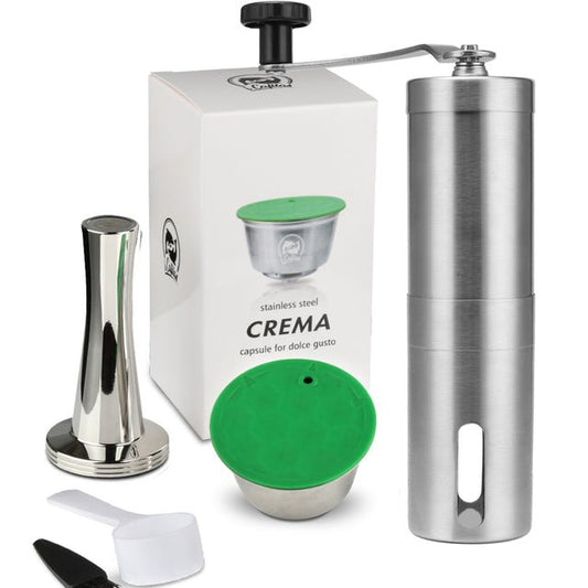 STAINLESS STEEL Metal Reusable Dolce Gusto Capsule Compatible with Nescafe Coffee Machine Refillable Dolci Filter Dripper Tamper image 0