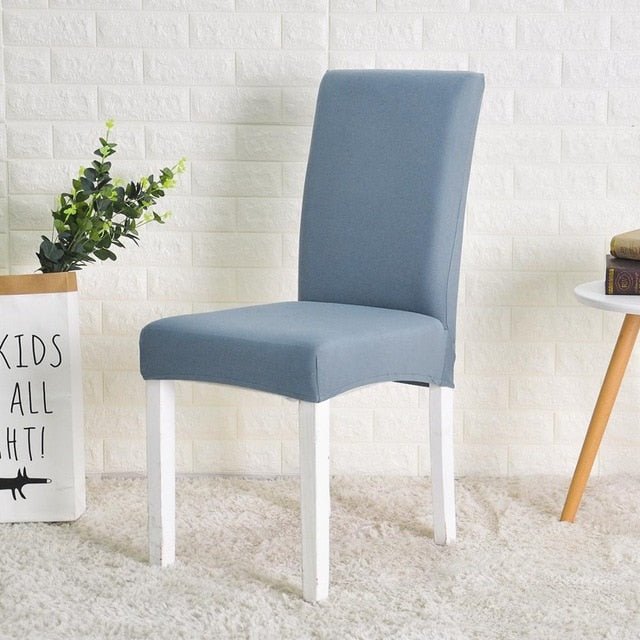 Spandex Desk Chair Seat Slipcovers - Blue, universal sizes image