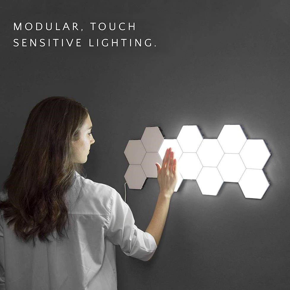 Quantum LED Hexagonal Lamps | Touch Sensitive Modular Wall Decoration Lighting System image 2