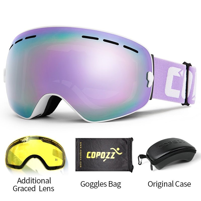COPOZZ Anti Fog Snowboard Ski Goggles Mask image