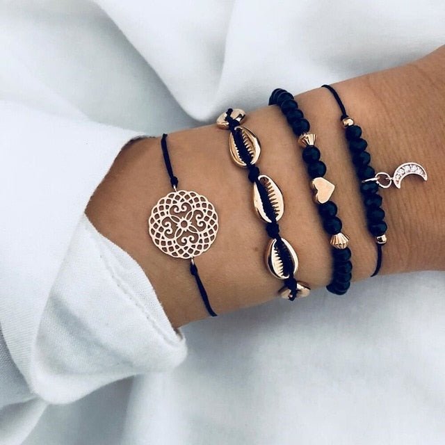 Turtle Heart Pearl Wave LOVE Crystal Marble Charm Bracelets for Women - 3233 image