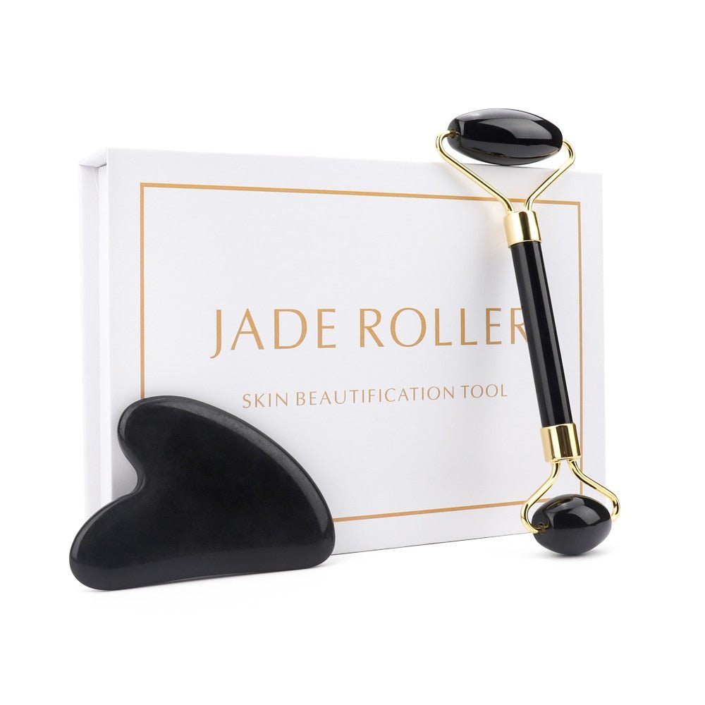 Rose Quartz Roller Slimming Face Massager | Natural Jade Facial Massage Roller Stone image 17