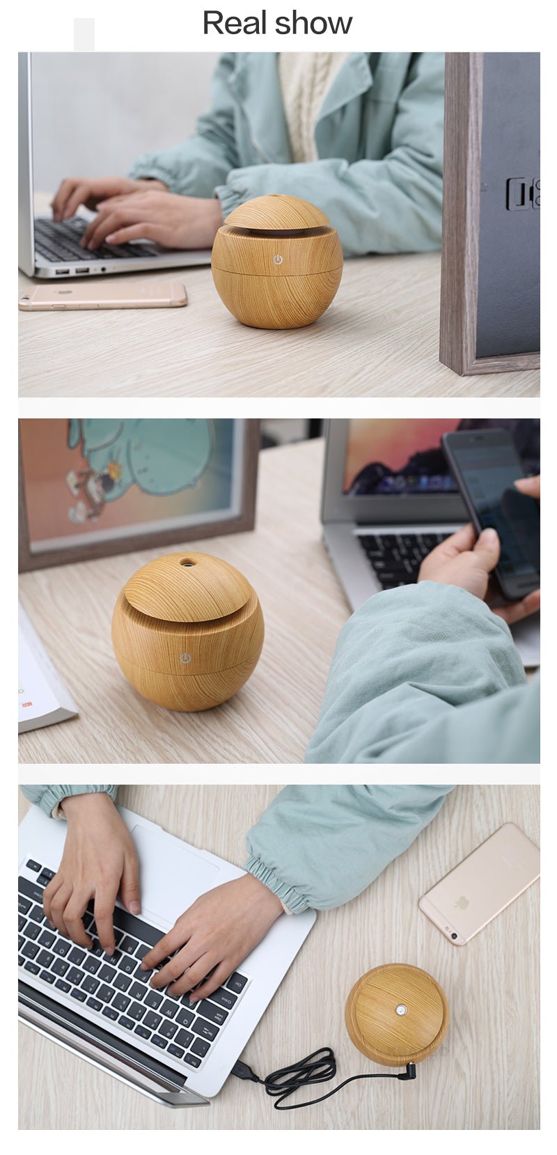 USB Aroma Essential Oil Diffuser Ultrasonic Cool Mist Humidifier Air Purifier image 10