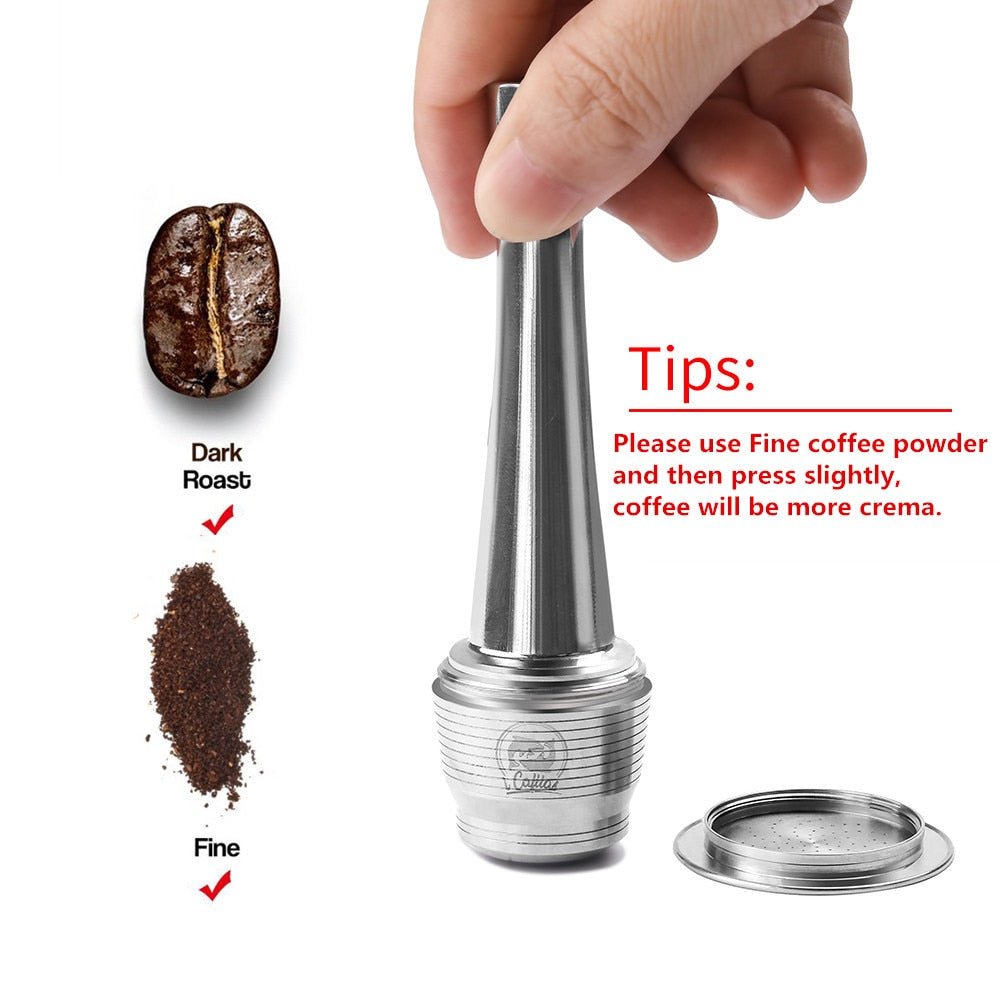 iCafilas Nespresso Reusable Refillable Capsule Pods Compatible With Nespresso Inissia capsula image 31