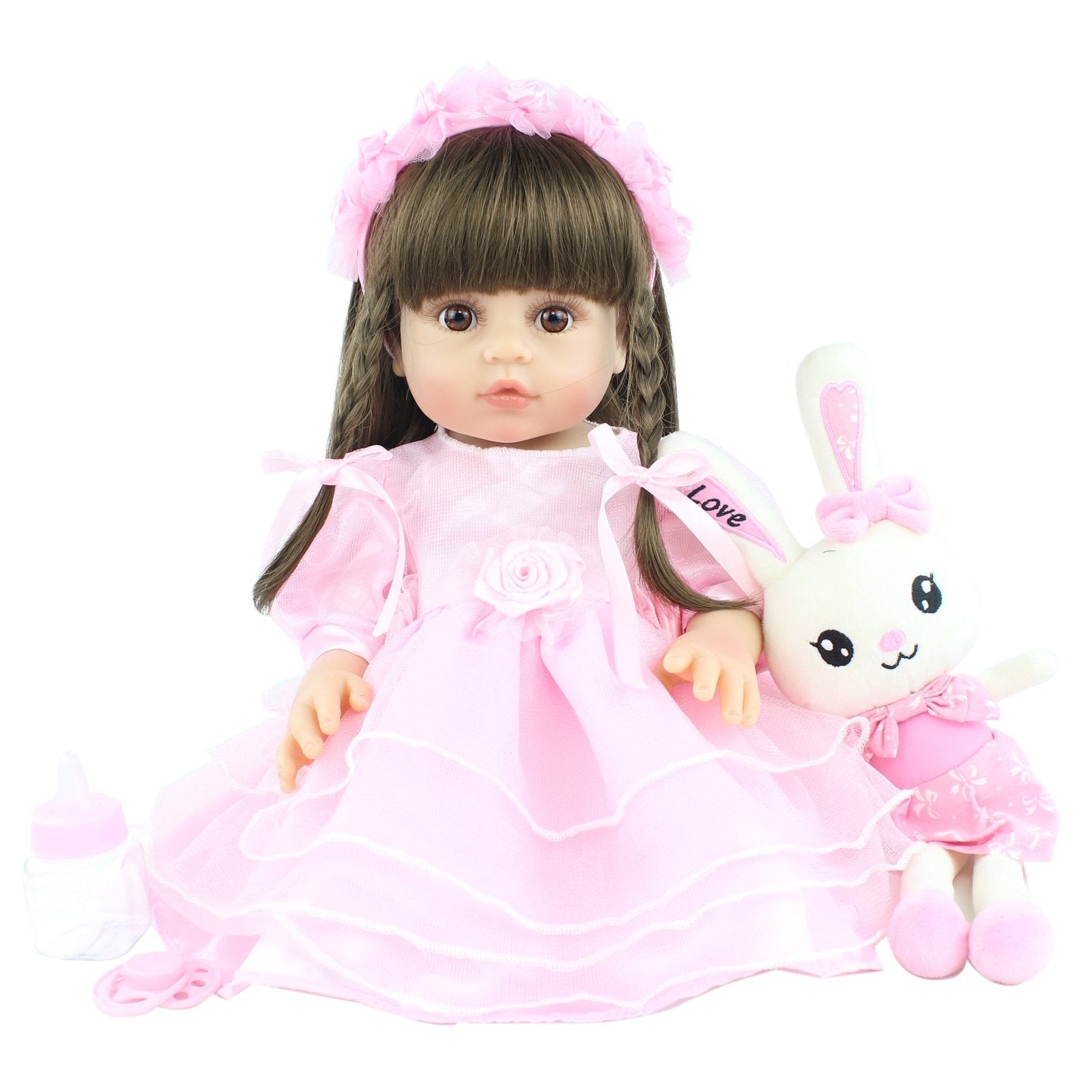 48CM Full Silicone Reborn Lifelike Super Toddler Baby Kid Toy Doll image 12