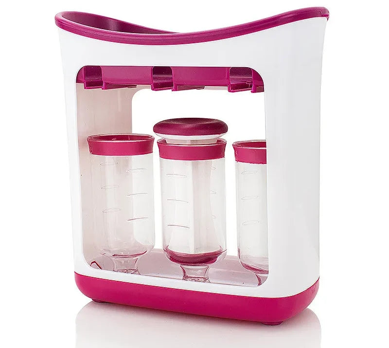 Baby Food Squeeze Station Set | Easy Fruit Puree Maker & Storage Organizer for Kids image 21