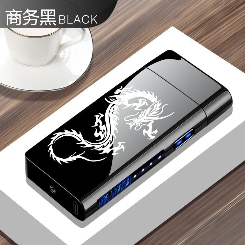 New Double Plasma Windproof Electric Arc Cigarette Lighter image 44