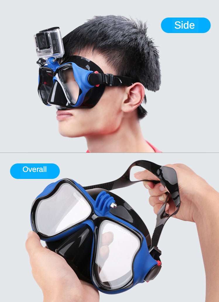 Diving Snorkeling Anti-fog swimming Goggles Camera Tube Mask Set image 3