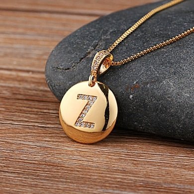 Top Quality Personalized Gold Letters Women and Girls Initial Letter Necklace image 0